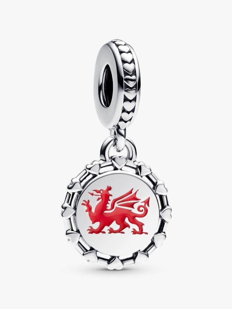 Pandora Engravable Welsh Red Dragon Dangle Charm